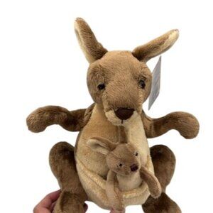 NWT Collectible Gund Jirra Kangaroo Plush Toy With Joey 12" Stuffed Animal